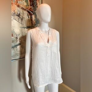 EUC Gap White 100% Linen Tank Top, tunic length